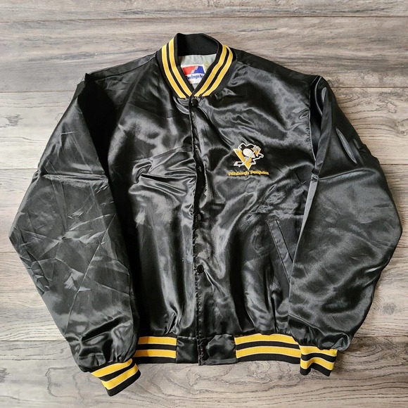 Vintage Pittsburgh Penguins Jacket 1980s Swingster Men’s XL Black Vtg 80s